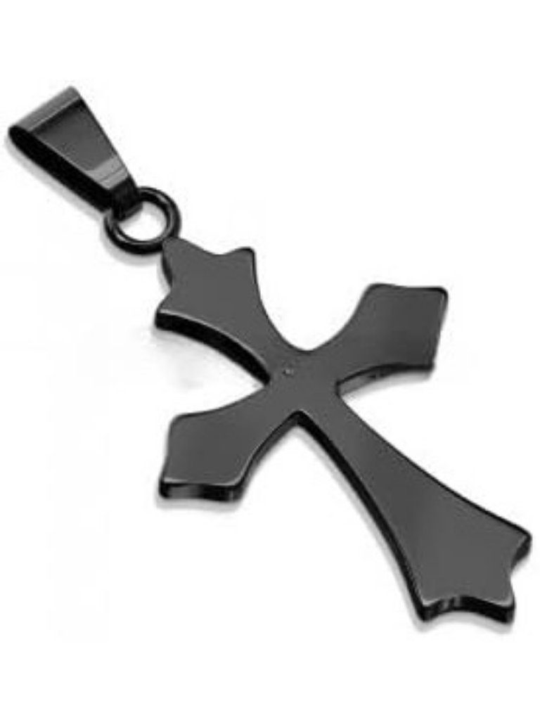 Black Simple Celtic Cross Stainless Steel Pendant
